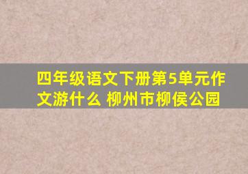 四年级语文下册第5单元作文游什么 柳州市柳侯公园